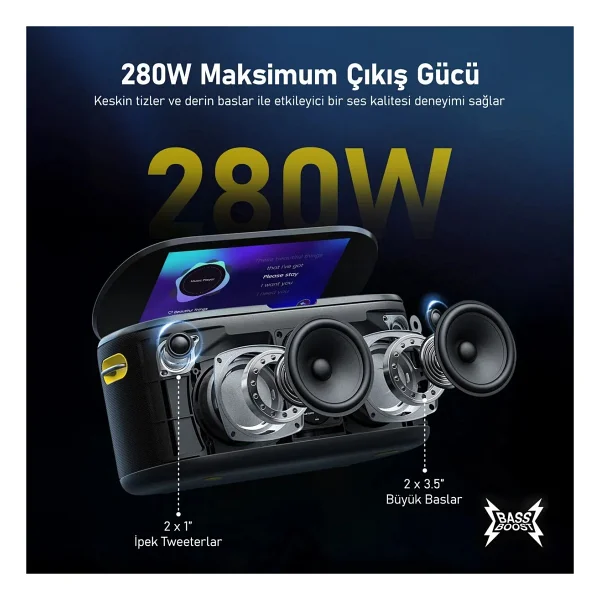 Ikarao Shell S1 Partybox RGB Bluetooth Hoparlör - Görsel 9