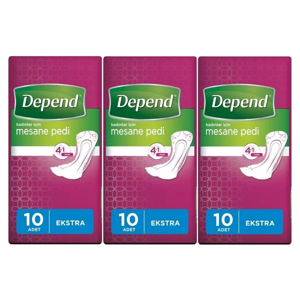 Depend Mesane Pedi Kadın Ekstra 10 Lu- 3lü Paket - Görsel 2