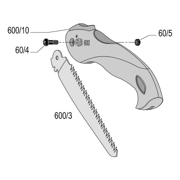 Felco 600 16 Cm Katlanır Budama Testeresi - Görsel 6
