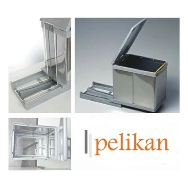 Pelikan 21700 Toty Raylı Dolap İçi 16 Lt Çöp Kovası - Görsel 3