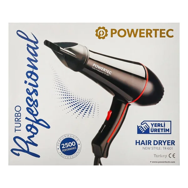 Powertec Tr-601 2500 W Profesyonel Fön Makinesi + Berber Fön Fırçası - Görsel 7