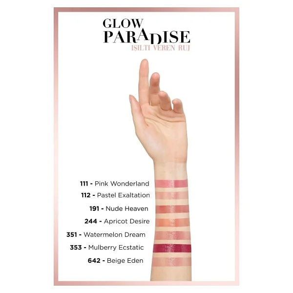 L'oreal Paris Glow Paradise Işıltı Veren 112 Pastel Exaltation Stick Ruj - Görsel 9
