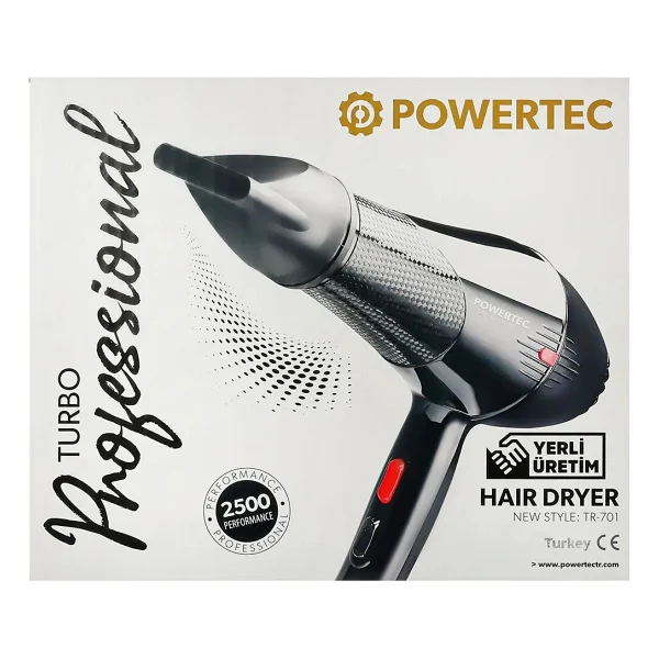 Powertec Tr-701 Turbo Profesyonel 2500 W 12 Adet Fön Makinesi - Görsel 4