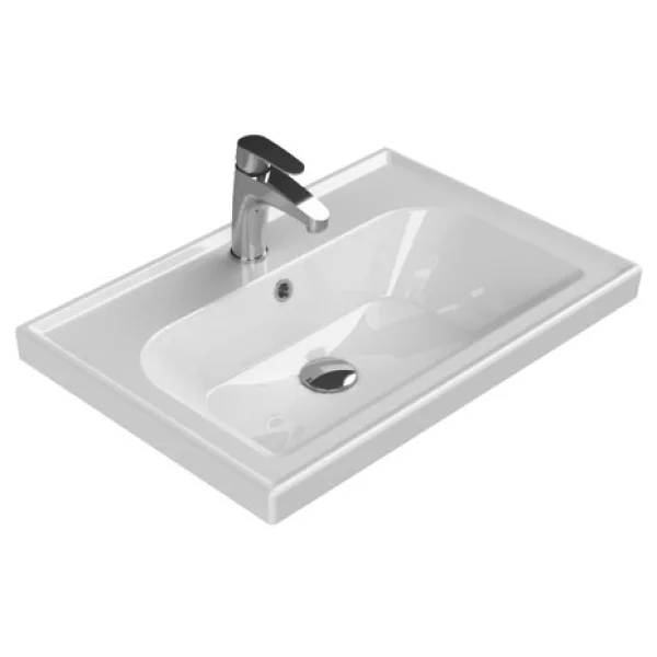 Turkuaz Seramik Frame 65x45 Cm Etajerli Lavabo - Görsel 2