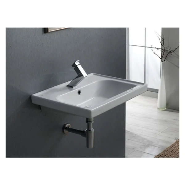 Turkuaz Seramik Frame 65x45 Cm Etajerli Lavabo - Görsel 4