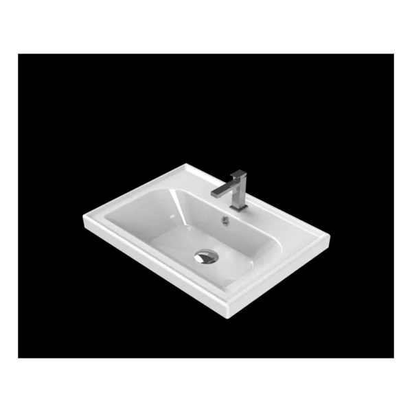 Turkuaz Seramik Frame 65x45 Cm Etajerli Lavabo - Görsel 5