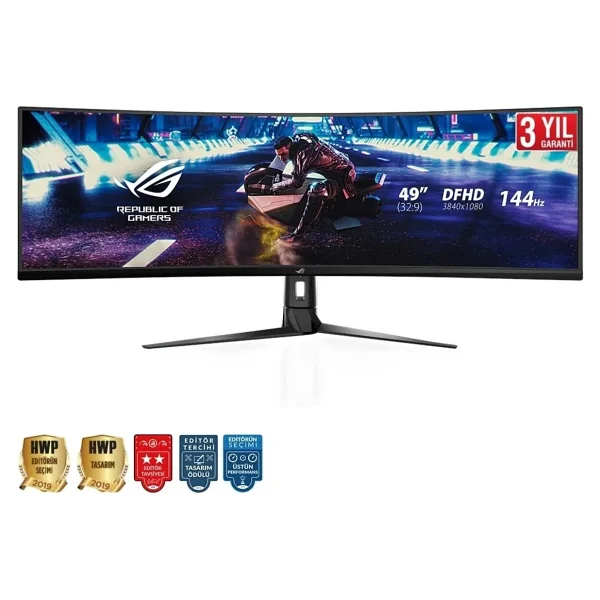 Asus Rog Strix Xg49vq 49" 1 Ms Dfhd Curved 144 Hz Oyuncu Monitörü - Görsel 5