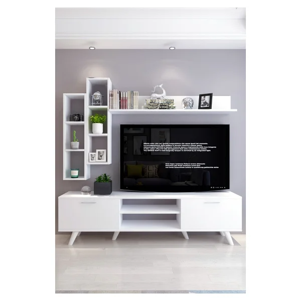 Moonlife İstanbul Dolaplı TV Ünitesi 2 Beyaz - Görsel 6