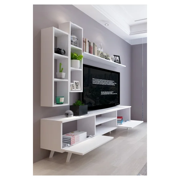 Moonlife İstanbul Dolaplı TV Ünitesi 2 Beyaz - Görsel 2