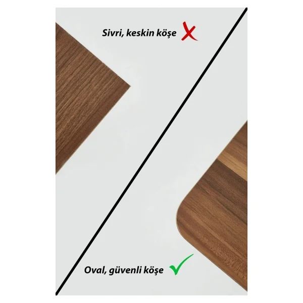 Kolexonline Akıllı Sihirli Sehpa 3 Kademeli Tekerli - Ceviz - Görsel 6