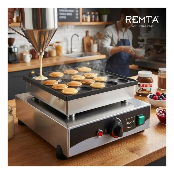 Remta Çiftli Yuvarlak Bubble Waffle Makinesi - Görsel 3