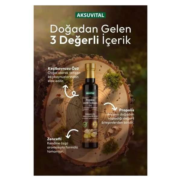 Aksu Vital Propolisli 350 Gr Zencefilli Keçiboynuzu Özü - Görsel 2