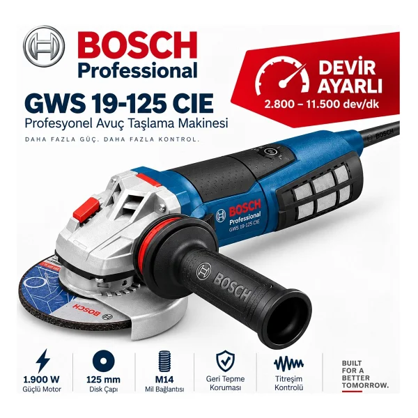 Bosch Gws 19-125 Cıe 1900 W Avuç Taşlama - Görsel 3