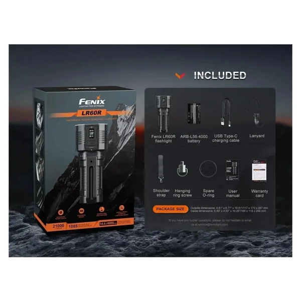 Fenix LR60R 21000 Lümen LED Şarjlı El Feneri - Görsel 3