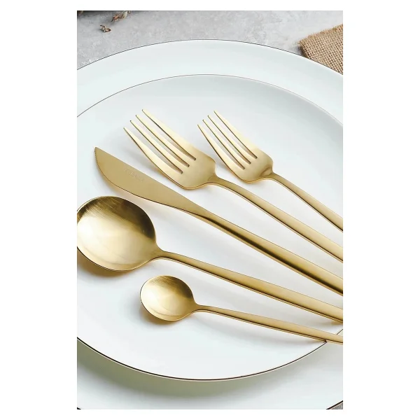 Karaca Orion Matte Gold 30 Parça 6 Kişilik Çatal Kaşık Bıçak Takımı - Görsel 8