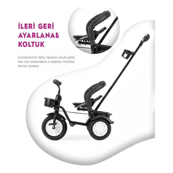 Moonybaby Mb504 Trend Bike Kırmızı 3 Tekerlekli Bisiklet - Görsel 8