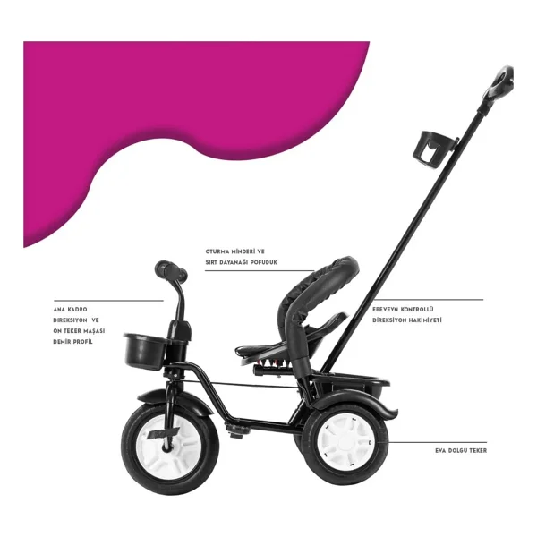Moonybaby Mb504 Trend Bike Kırmızı 3 Tekerlekli Bisiklet - Görsel 9
