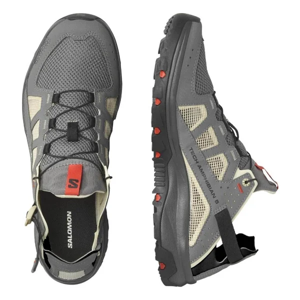 Salomon Techamphibian 5 L47114900 Gri Erkek Outdoor Ayakkabı - Görsel 5