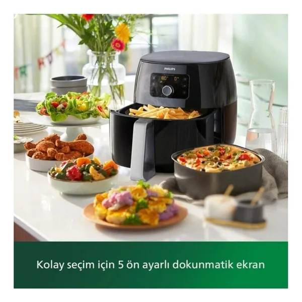 Philips XXL 7,3 Litre Kapasiteli 6 Porsiyon Fritöz - Siyah - Görsel 6