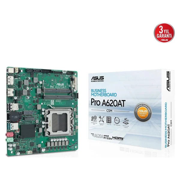 Asus Pro A620at-Csm AMD Am5 DDR5 Mini Itx Anakart - Görsel 2