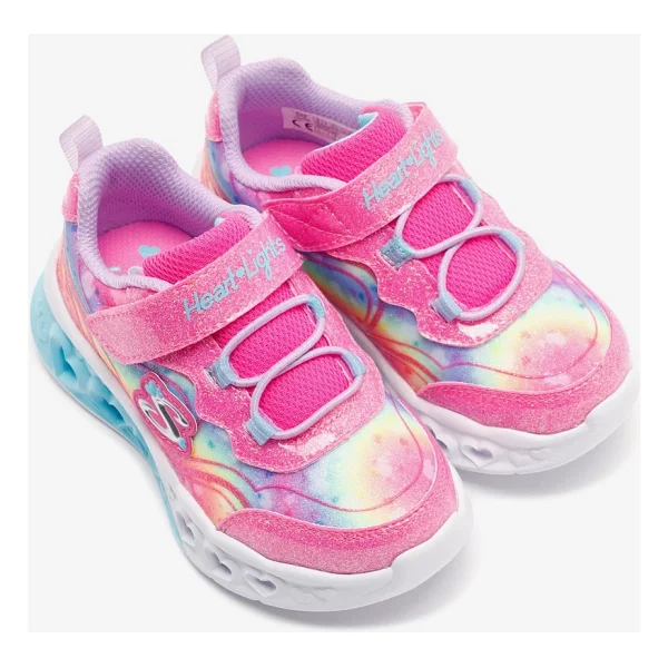 Skechers Flutter Heart Lights Groovy Swirl 303253n Hplv Pembe Işıklı Kız Bebek Spor Ayakkabı - Görsel 6