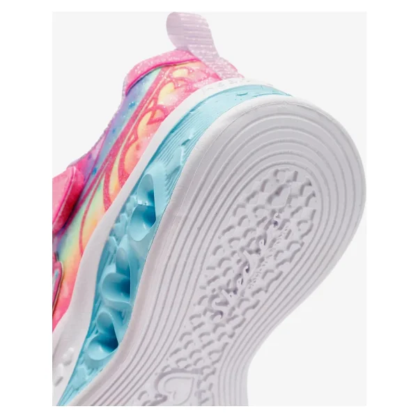 Skechers Flutter Heart Lights Groovy Swirl 303253n Hplv Pembe Işıklı Kız Bebek Spor Ayakkabı - Görsel 7