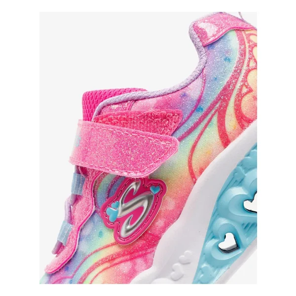 Skechers Flutter Heart Lights Groovy Swirl 303253n Hplv Pembe Işıklı Kız Bebek Spor Ayakkabı - Görsel 8