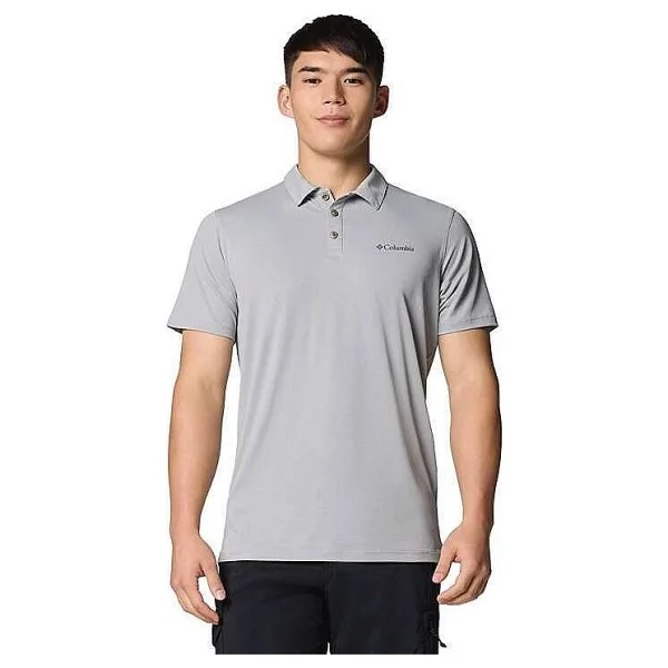 Columbia Tech Trail Utility Am1495-039 Gri Kısa Kollu Polo Yaka Erkek Tişört - Görsel 8