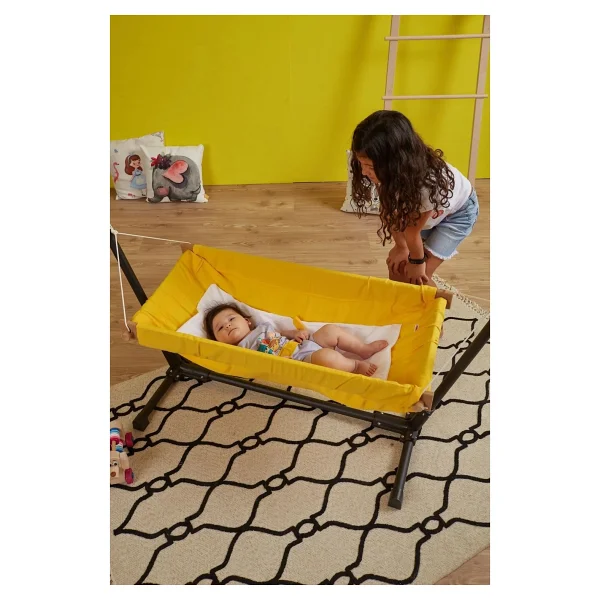 Svava Ahşap Bebek Hamak Bebek Hamağı (Sarı) - Görsel 6