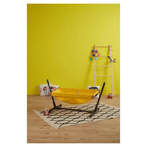 Svava Ahşap Bebek Hamak Bebek Hamağı (Sarı) - Görsel 8