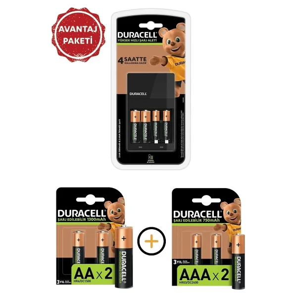 Duracell Cef 14 Pilli Şarj Cihazı Ve Şarj Edilebilir 4 Adet 750 mAh Aaa Ve 4 Adet 1300 mAh Aa Paketi - Görsel 8