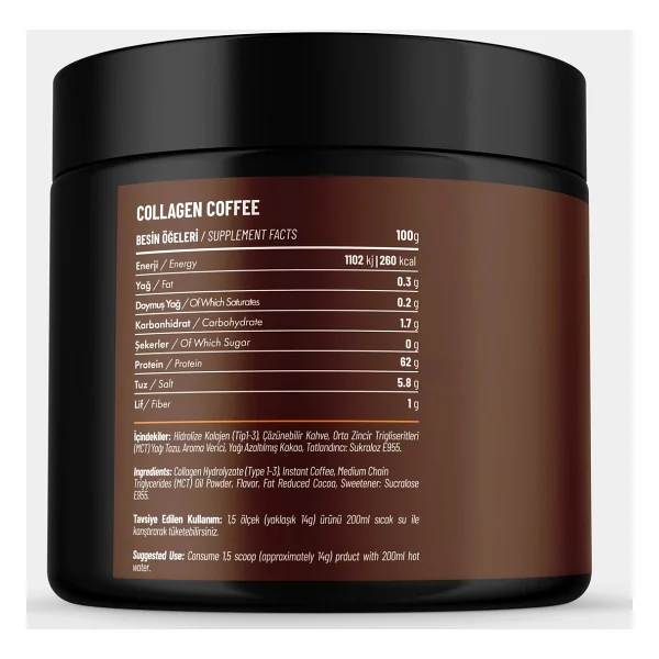 Proteinocean COLLAGEN COFFEE - MOCHA - 140gr - 10 servis - Görsel 2