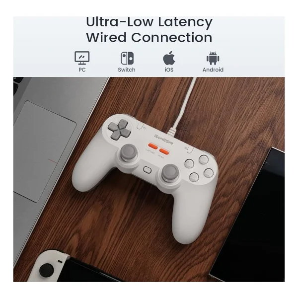 Gamesir Tegenaria Lite Beyaz Kablolu Oyun Kolu - Görsel 4