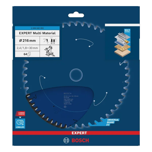 Bosch Expert Multi Material 2608642493 216x30 Mm 64 Diş Daire Testere Bıçağı - Görsel 2