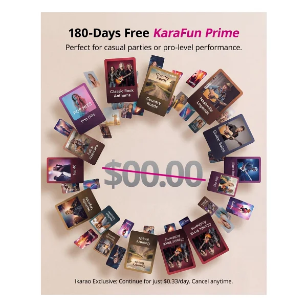 Ikarao Yetişkinler İçin Karaoke Makinesi, Şarkı Sözleri Ekranlı, 2 Kendinden Şarjlı Kablosuz Mikrofon, Autotune Ve Eq, 140w Hoparlör, Connect TV, Ev, Aile, Parti, Seyahat İçin Taşınabilir Karaoke - Görsel 4