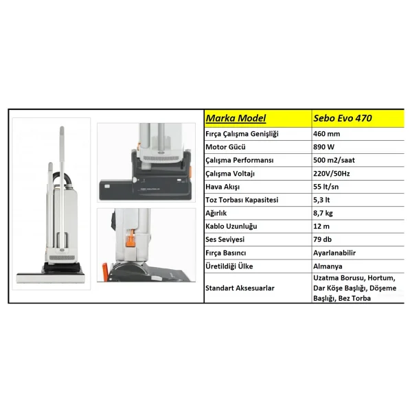 Sebo 470 Evolution Cami Süpürgesi - Görsel 5