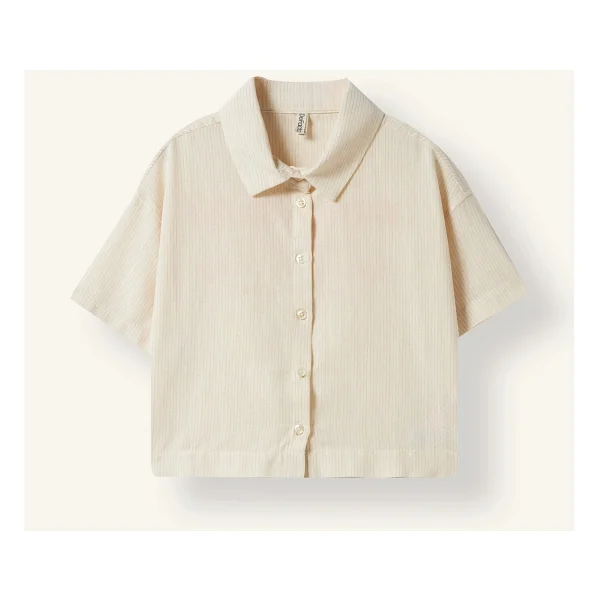 Defacto %100 Pamuk Cropped Fit Sırt Baskılı Kısa Kollu Gömlek Kız Çocuk E4258a825sm - Görsel 7
