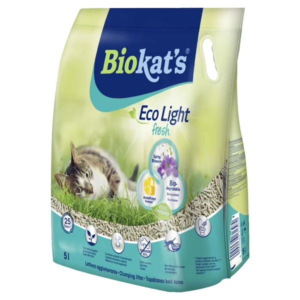 Biokat's Eco Light Fresh Spring Blossom 5 Lt Pelet Kedi Kumu - Görsel 2