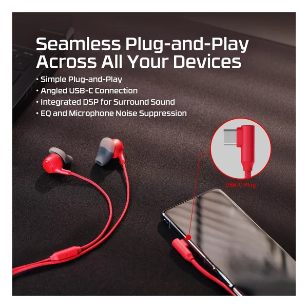 Hyperx Cloud Earbuds Iıı S 7.1 Type-C Kablolu Kulak İçi Oyuncu Kulaklığı - Görsel 5