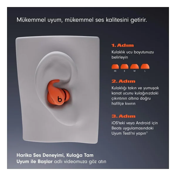 Beats Powerbeats Fit ANC TWS Siyah Kulak İçi Bluetooth Kulaklık - Görsel 2