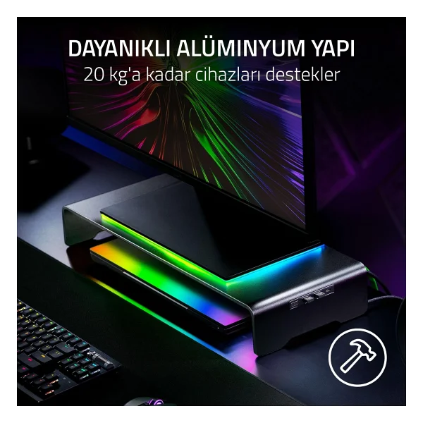 Razer Monitor Stand Chroma RC21-02320100-R3M1 Monitör Yükseltici - Görsel 4