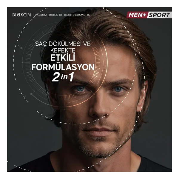Bioxcin Men+ Sport Kepek + Saç Dökülmesine Karşı Şampuan L-Carnitine, Kafein, BioComplex B11 500 ml Tüm Saç Tipleri İçin - Görsel 3