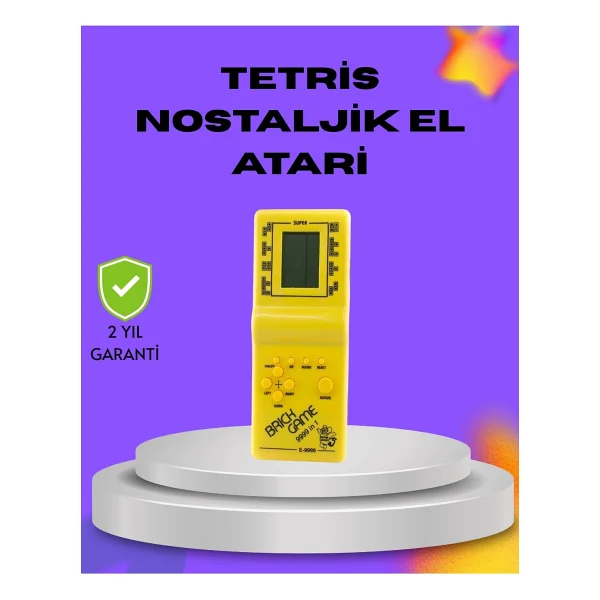 Epilons Klasik Tetris Oyunu El Konsolu - Taşınabilir Pil Ile Çalışan Retro El Aterisi - Görsel 6