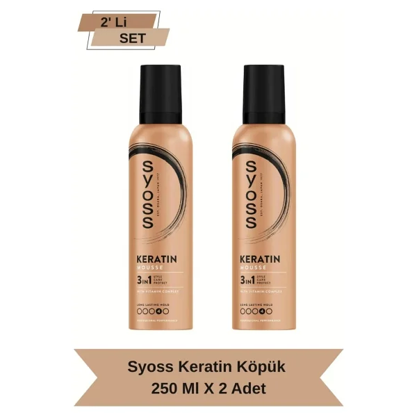 Syoss Keratin Extra Güçlü Tutuş 250 ml 2 Adet Saç Köpüğü - Görsel 2