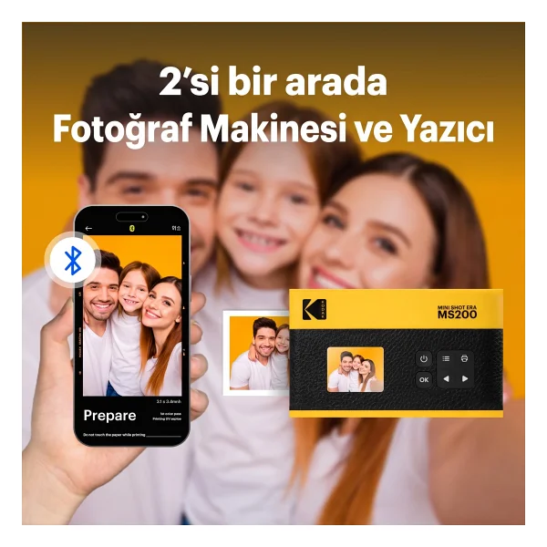 Kodak Mini Shot 2 Era Sarı Instant Dijital Fotoğraf Makinesi - Görsel 7