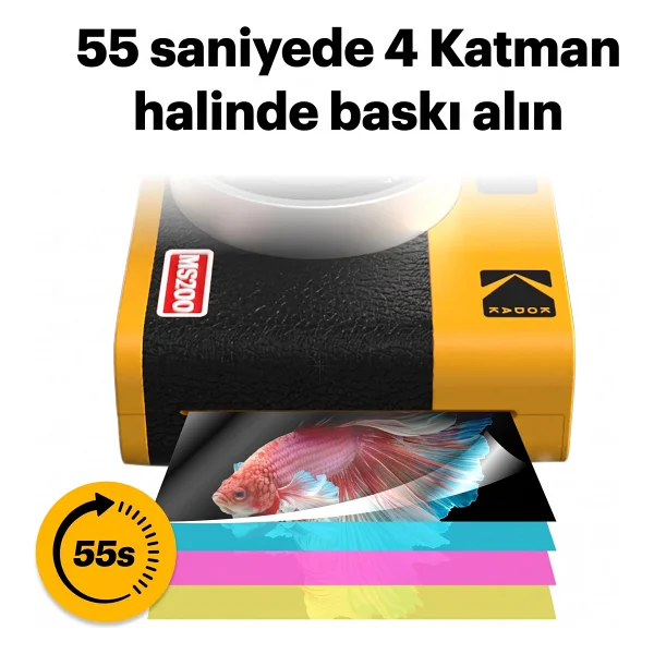 Kodak Mini Shot 2 Era Sarı Instant Dijital Fotoğraf Makinesi - Görsel 8