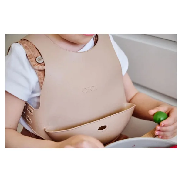 Oioi Silikon Mama Önlüğü 6+ Ay Bubble Beige - Bej - 6 - 9 Ay - Görsel 2