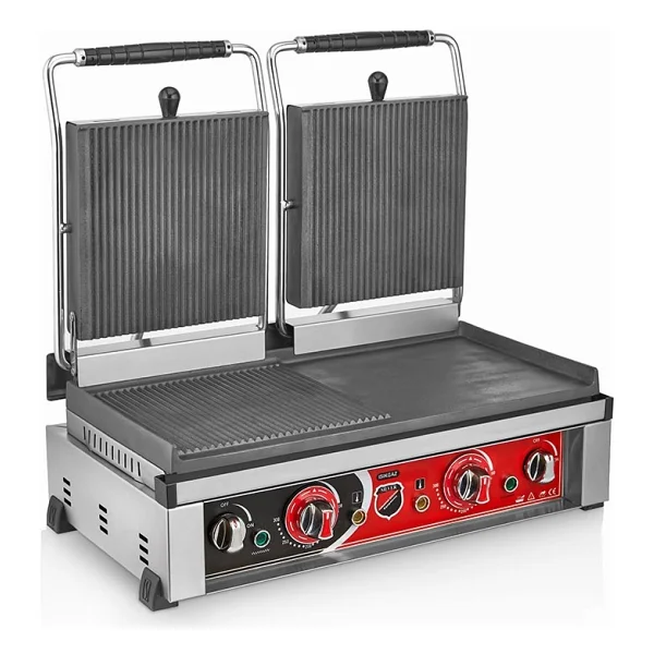 Işıkgaz Silverinox Işıkgaz Silver Style Elektrikli Çift Kapak 20 Dilim Tost Makinesi Gümüş - Görsel 2
