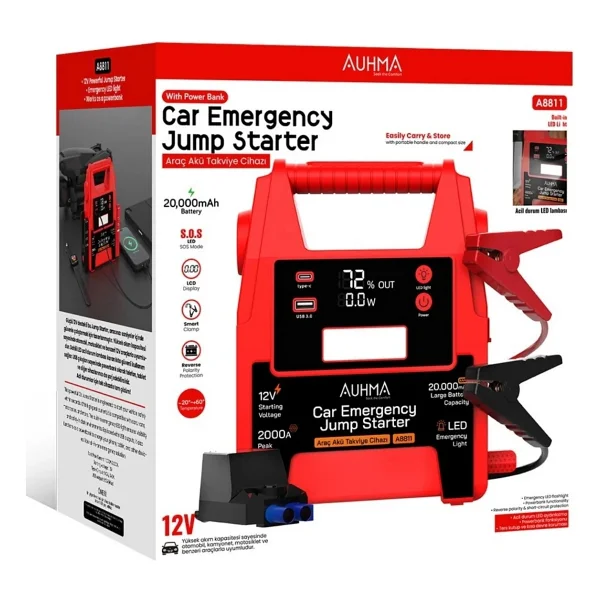 Auhma A8811 12v 2000a Akü Takviye Cihazı - Görsel 6