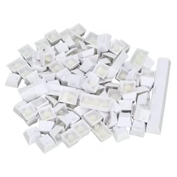 Spelt 108 Tuş Universal Renkli Mekanik Klavye Tuş Takımı Kapağı Keycap Beyaz İngilizce Dizilimli - Görsel 3